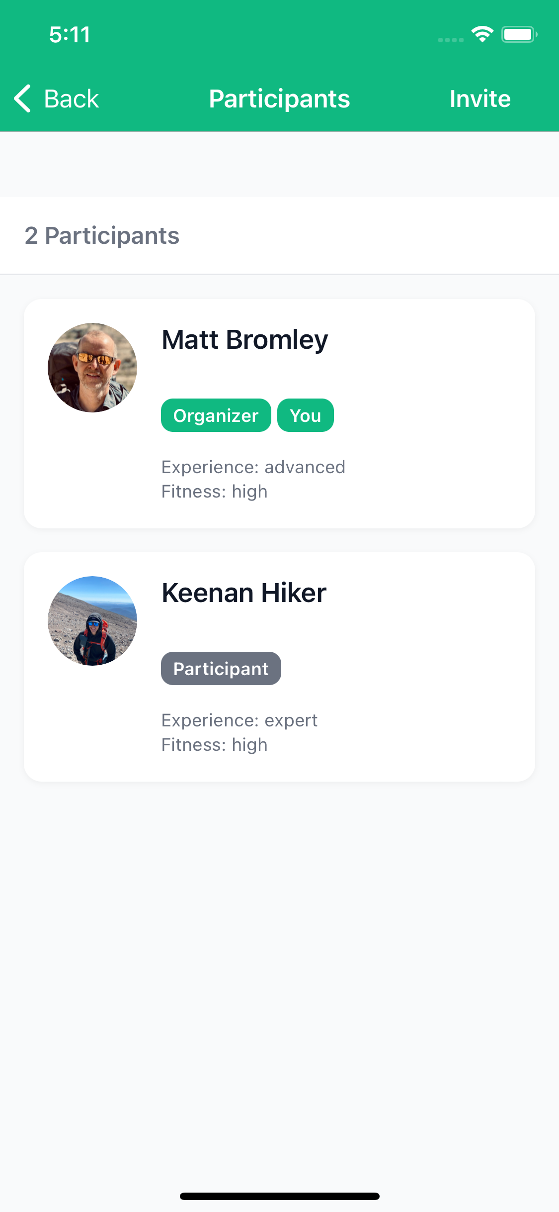 TrailSync backpacking meal planner with calorie tracking